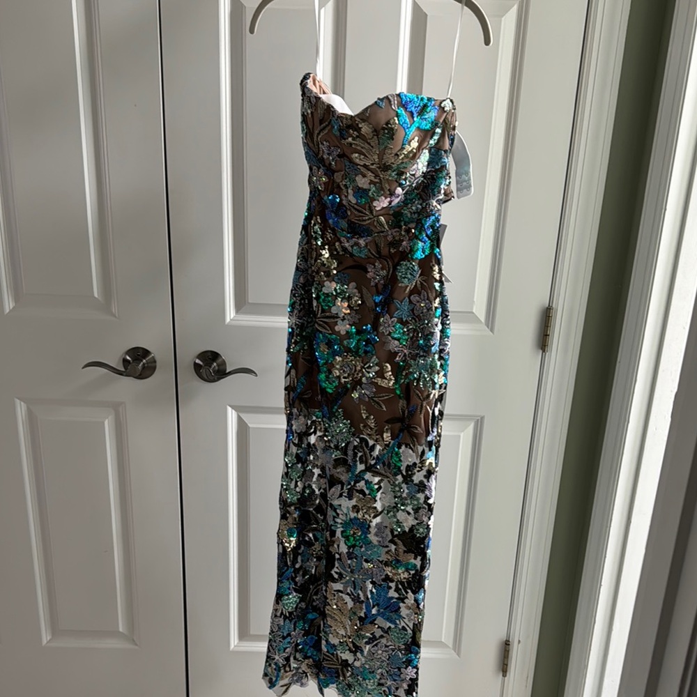 Floral Strapless Maxi Dress